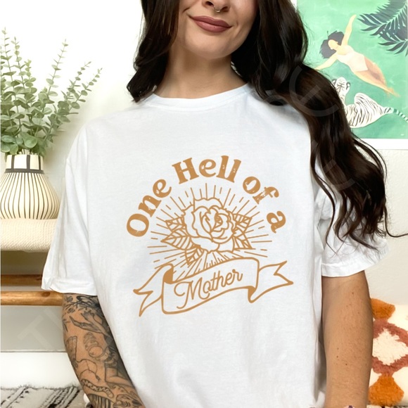 Comfort Colors One Hell of a Mother Graphic Tee Shirt - Picture 3 of 10